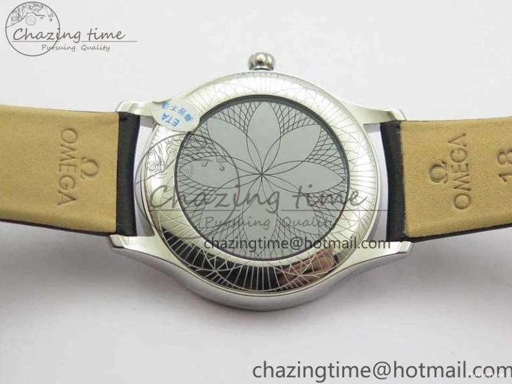 0420 StreetReady Ladies’ De Ville Trésor Diamond SS 3AF 1:1 Best Edition White MOP Dial RG Markers On Black Fabric strap Swiss Quartz 7884